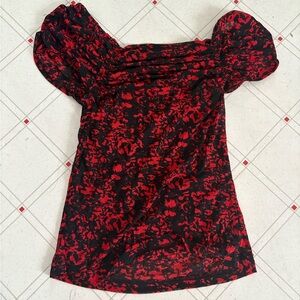 Off the shoulder mesh top